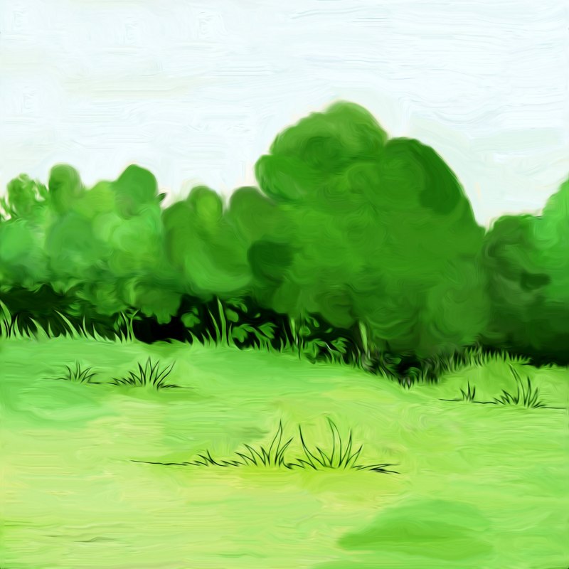 Графическое изображение травы на ветру