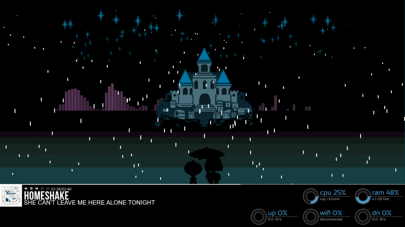 Undertale Waterfall вид на замок