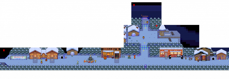 Сноуден Undertale карта