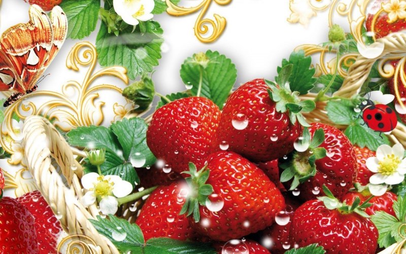 Клубничный фон