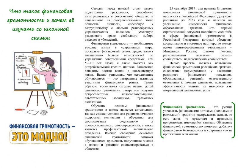 Стратегия повышения финансовой грамотности в Российской Федерации