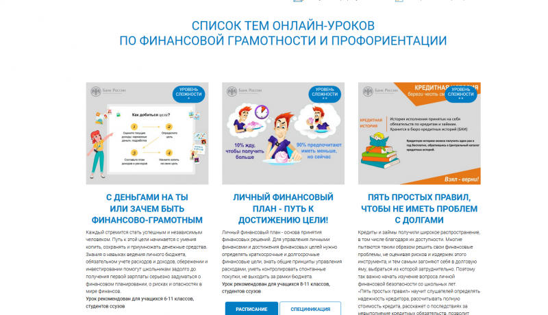 Уроки финансовой грамотности