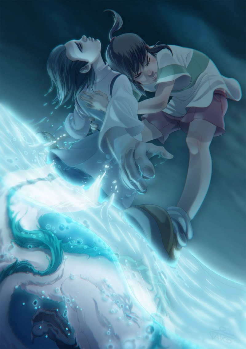 Унесённые призраками Хаку и Тихиро