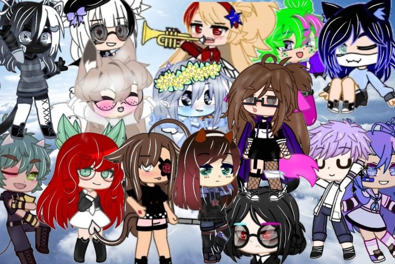 Гача лайф на белом фоне