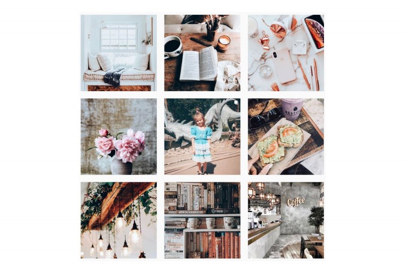 Лента в Инстаграмм в едином стиле