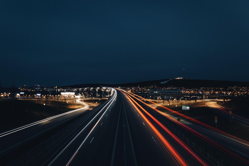 Обои дорога огни