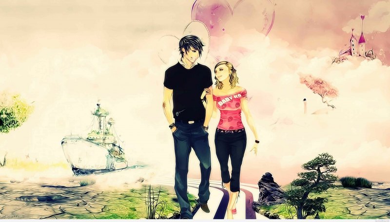 Красивые обои для влюбленной девушки