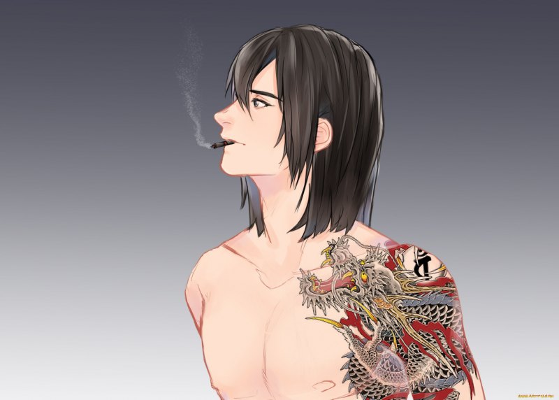 Аниме парень якудза