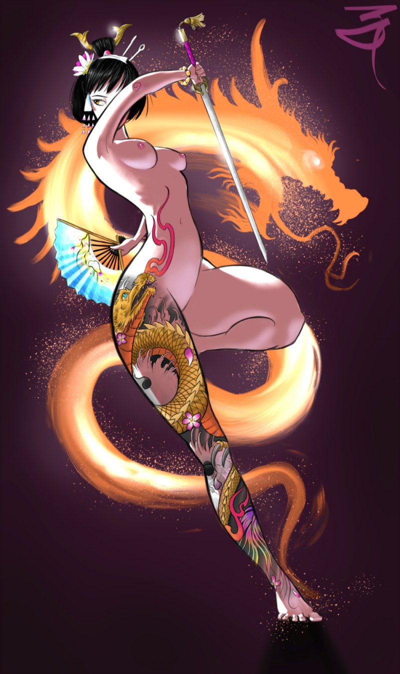 Девушка якудза арт