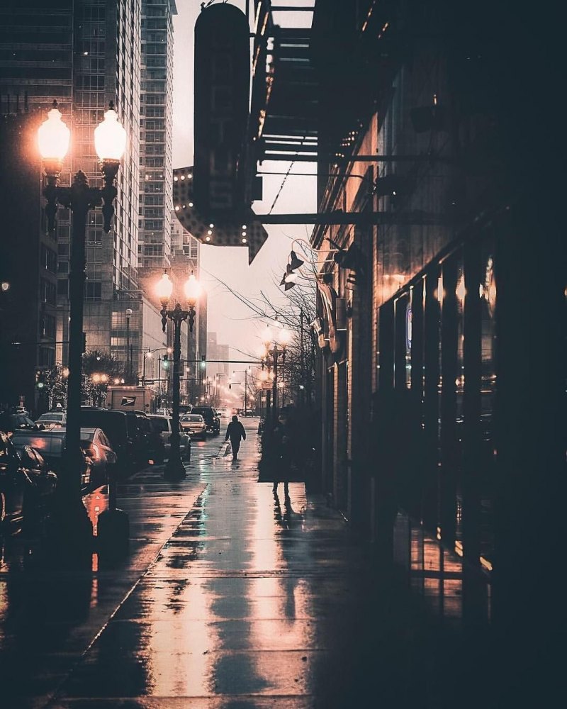 Двойная экспозиция пейзаж и город