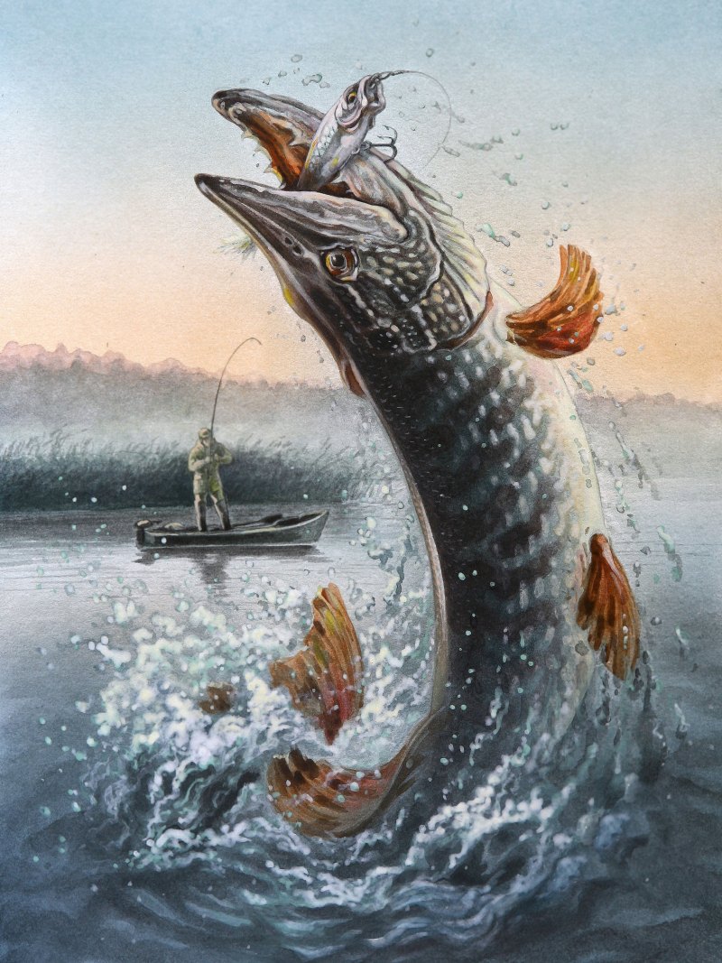 Художник Дегтев Александр рыбалка