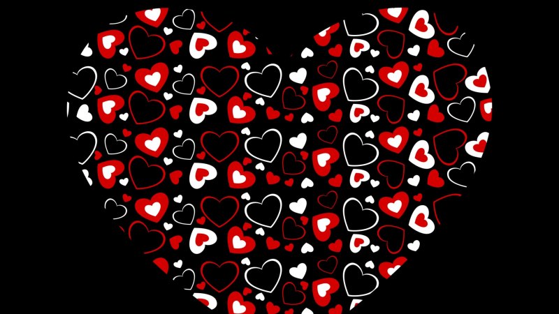 Сердце на черном фоне