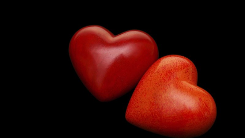 Сердечко на черном фоне