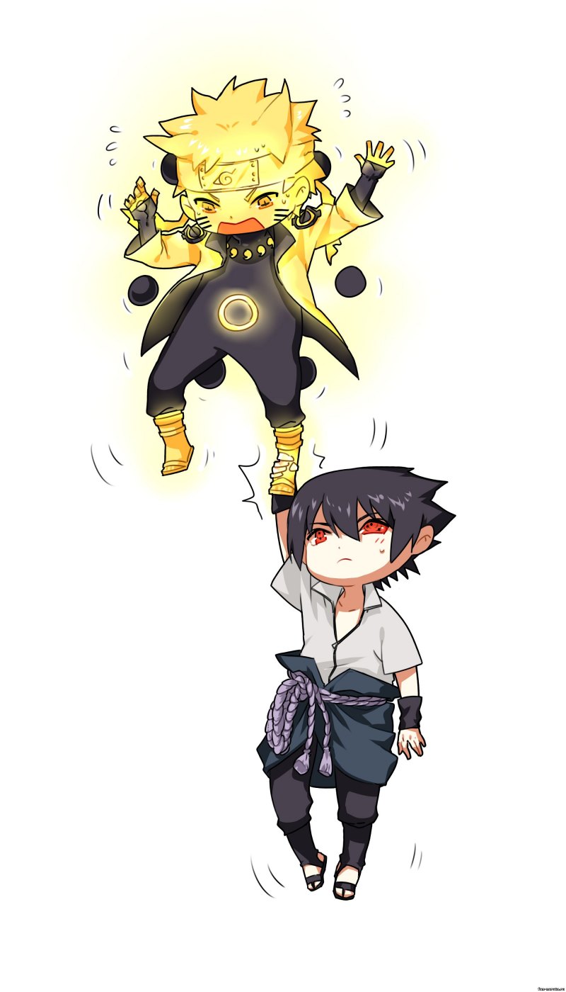 Саске и Наруто аниме Наруто Чиби