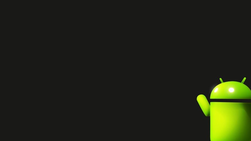 Андроид на черном фоне