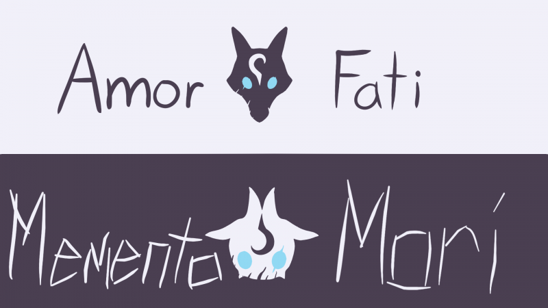 Татуировка Memento Mori Amor Fati