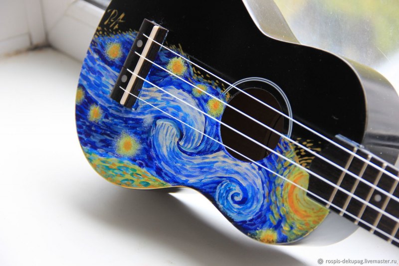 Укулеле роспись Ван Гог