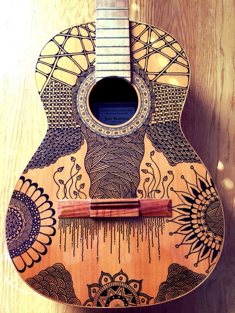 Разрисованная гитара