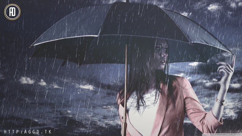 Девушка с зонтом