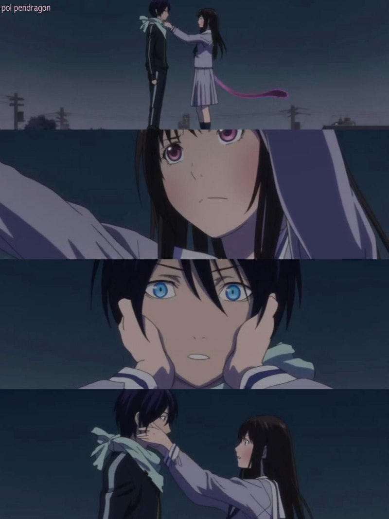 Ято и Хиёри поцелуй