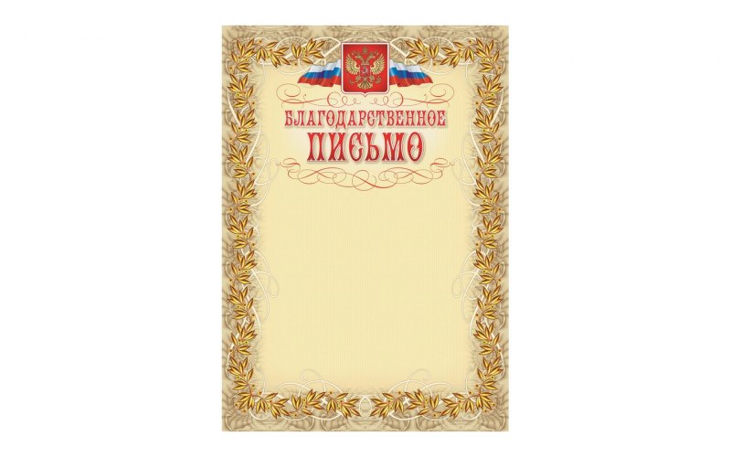Рамка для благодарственного письма