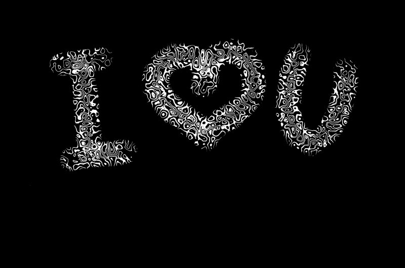 Сердечко на черном фоне