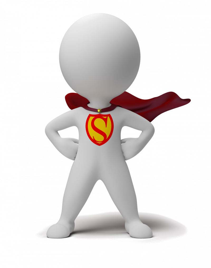 Человечек на белом фоне