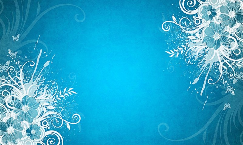 Голубой фон с узорами