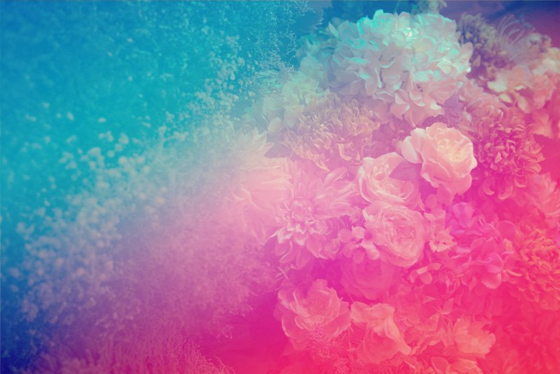 Бирюзовый и розовый