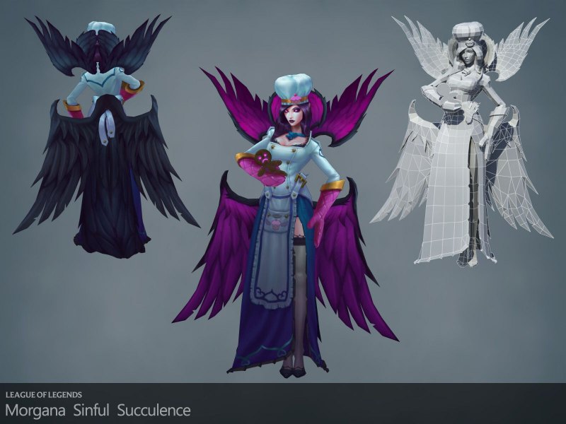 Лига легенд Моргана 3d