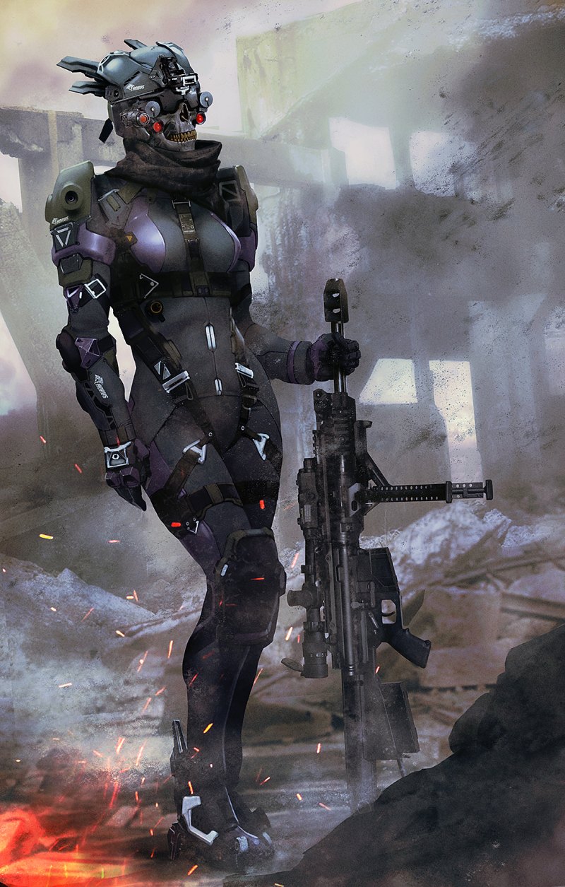 Киберпанк Солджерс снайпер