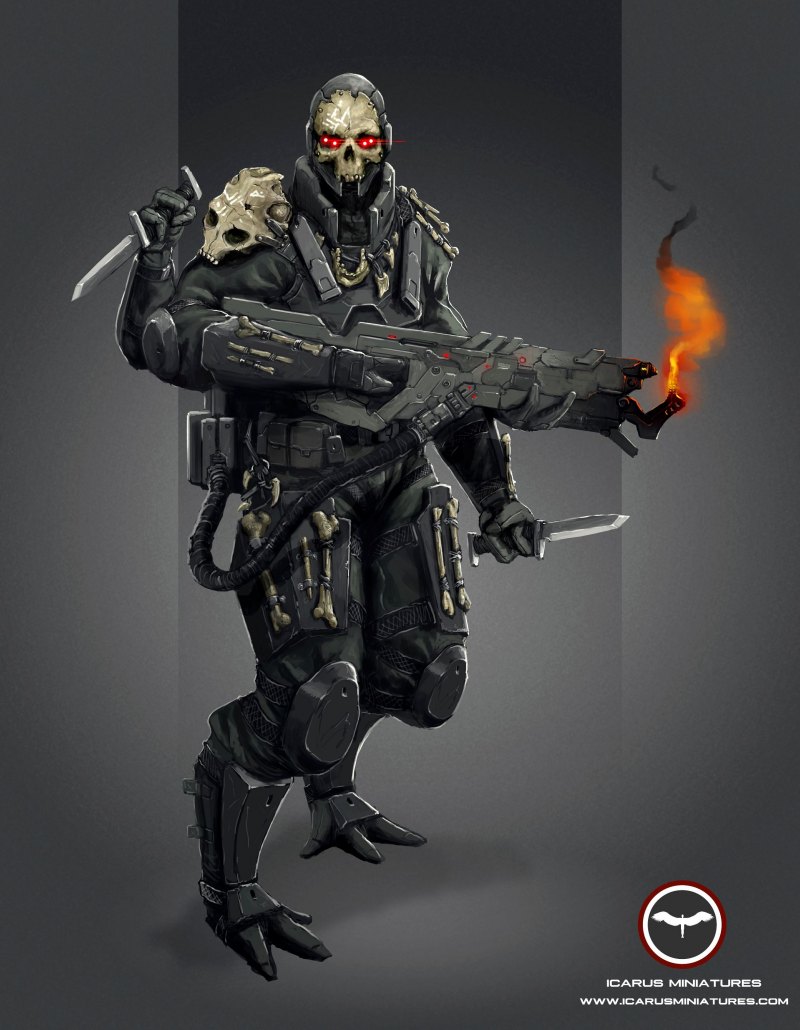 Киберпанк Sci Fi солдаты