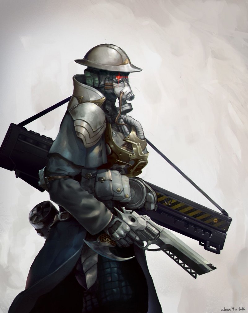 Киберпанк Sci Fi солдаты