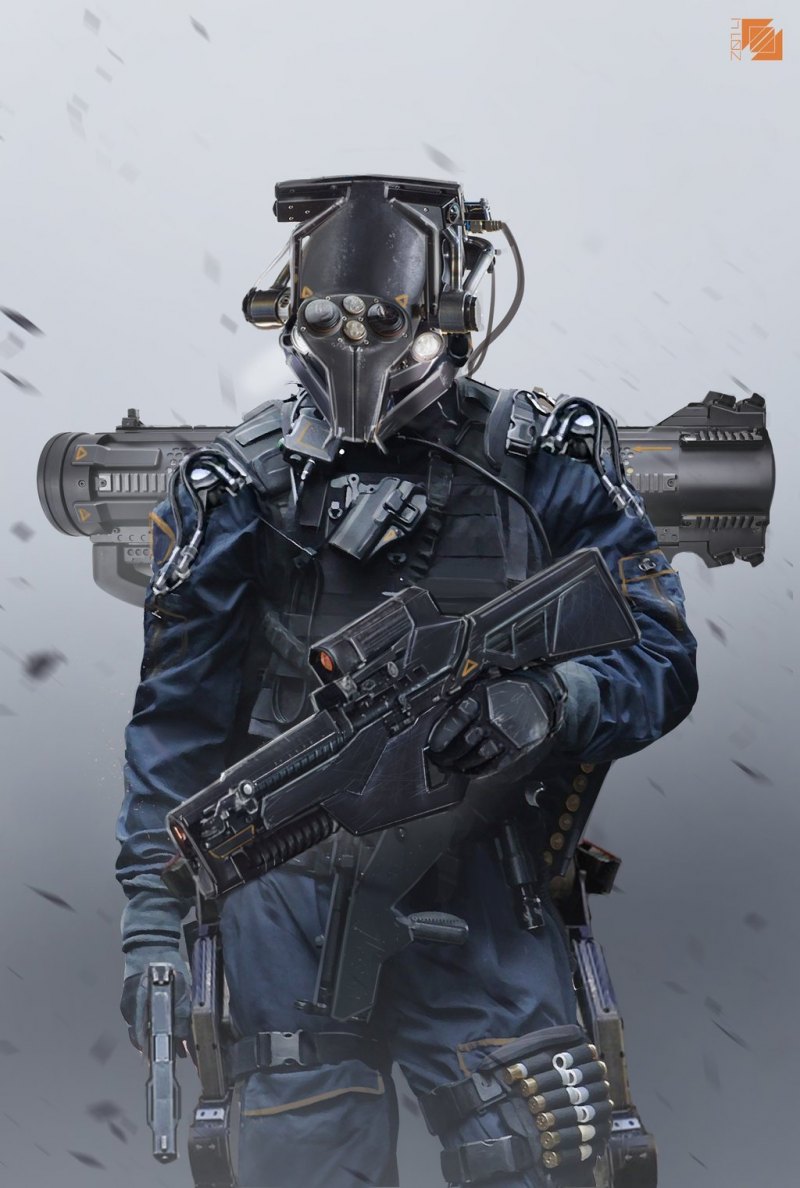 Киберпанк наемник