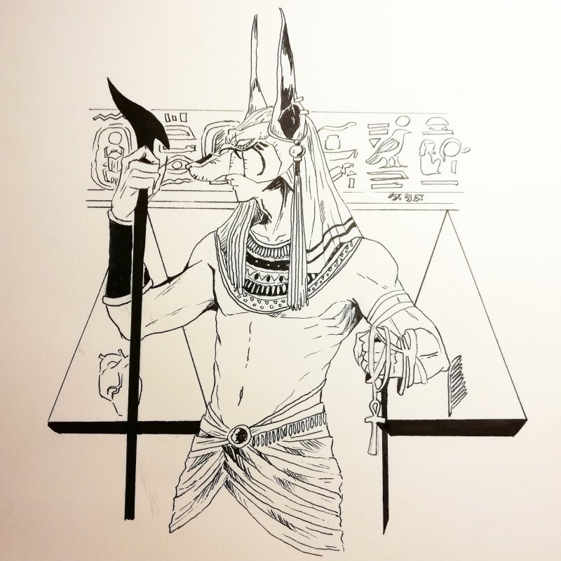 Анубис рисунок