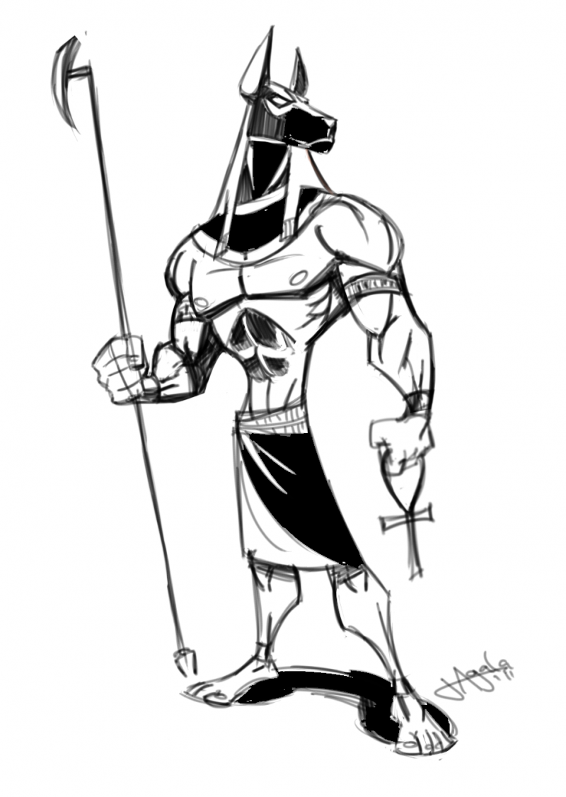 Египетские тату эскизы Анубис