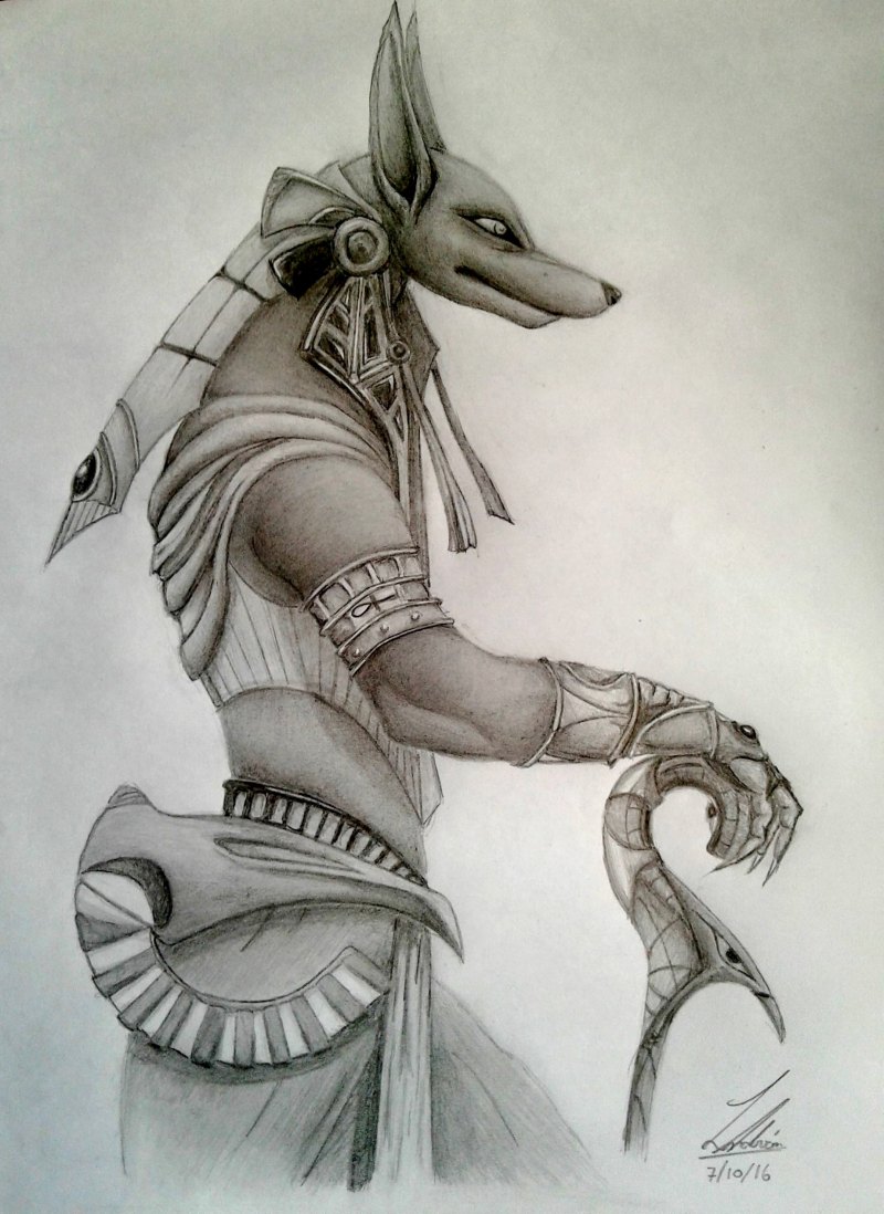 Боги Египта карандашом