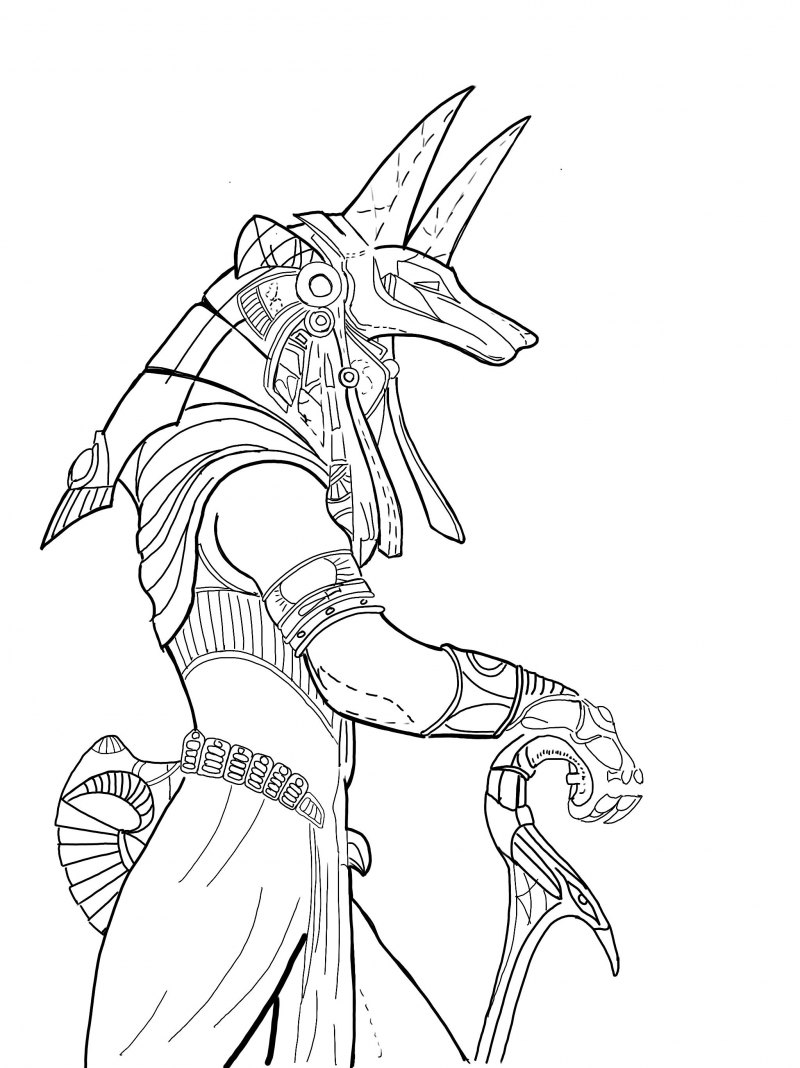 Анубис карандашом