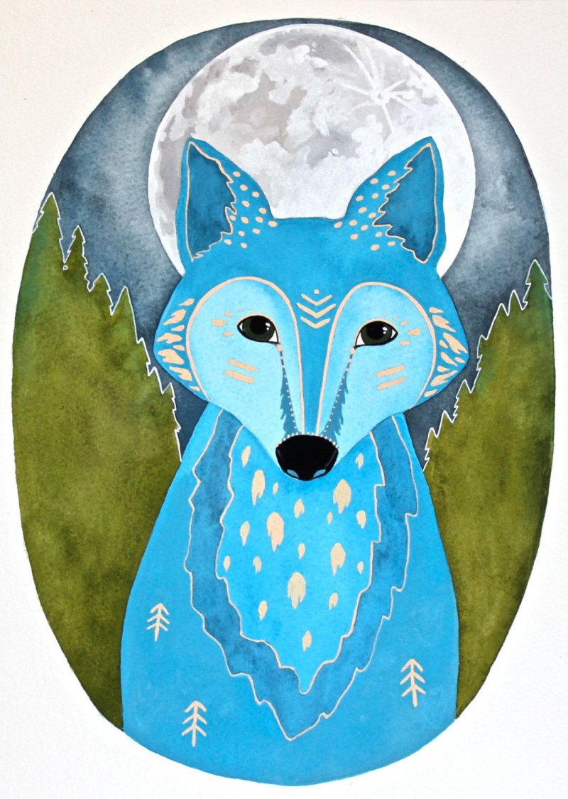 Лиса в голубом