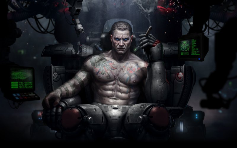 Sci Fi Art киборги мужчины