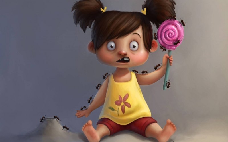 Смешные мультяшные девочки