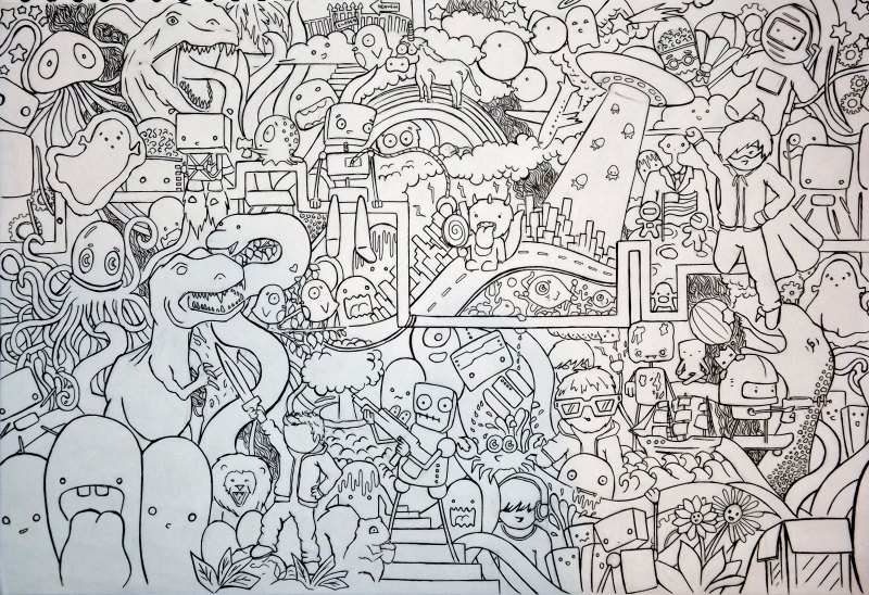 Раскраски в стиле инди КИД