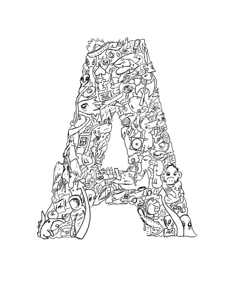 Раскраска в стиле инди