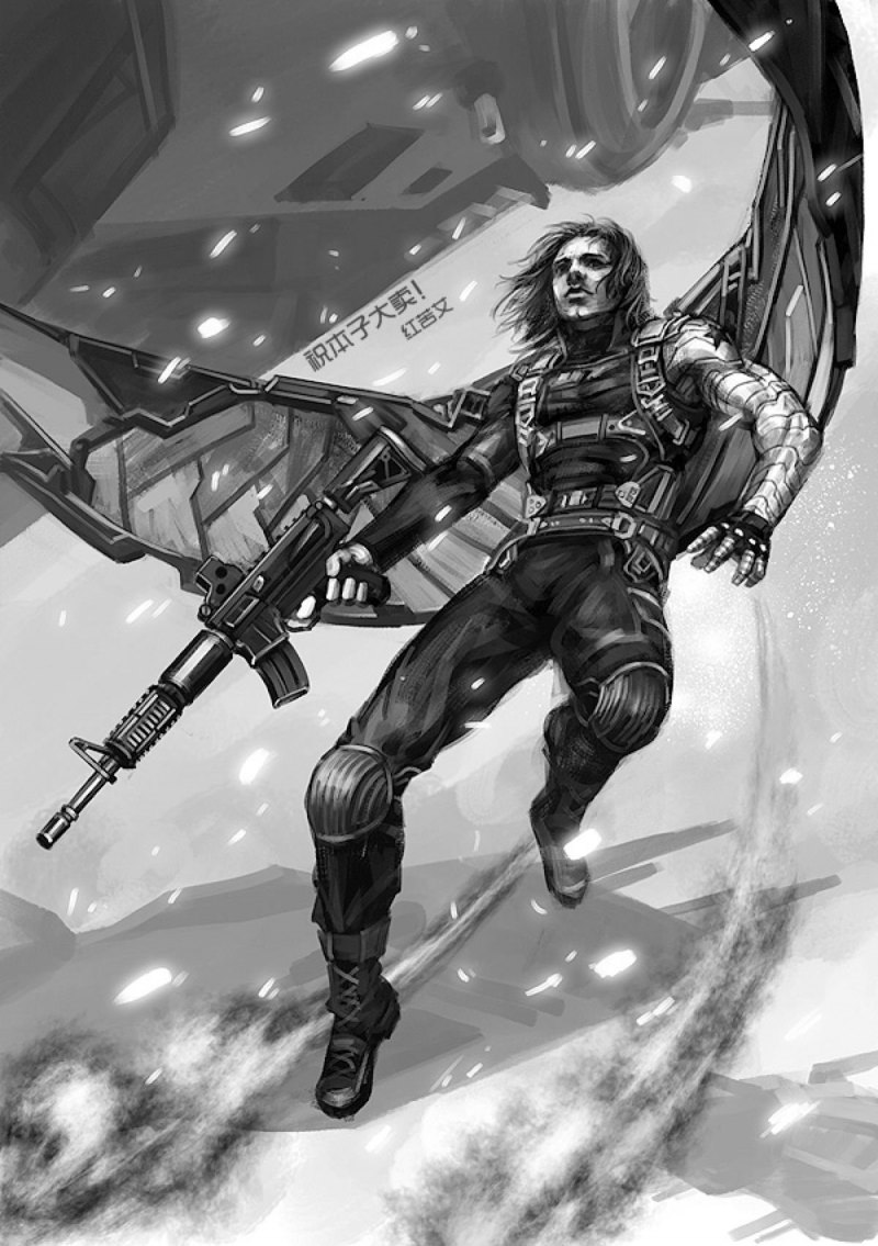 Зимний солдат Марвел арт