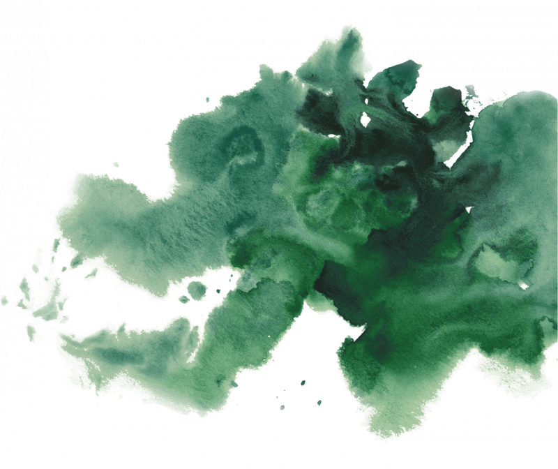Акварельное пятно зеленое