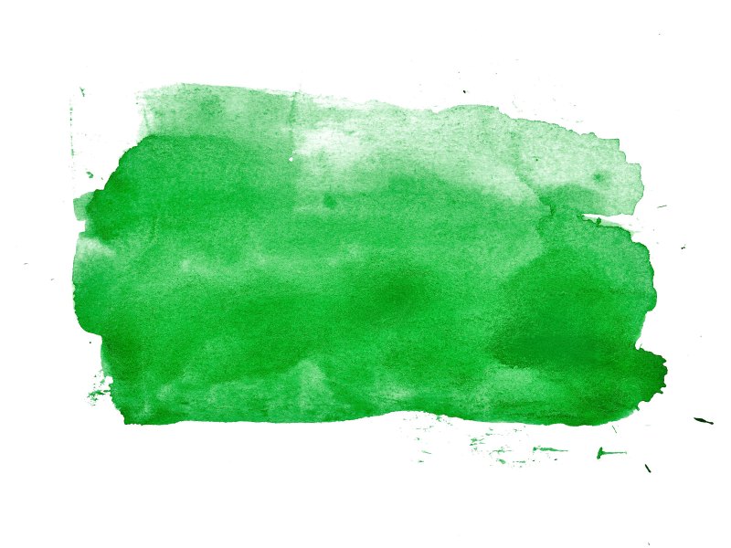 Акварельное пятно зеленое