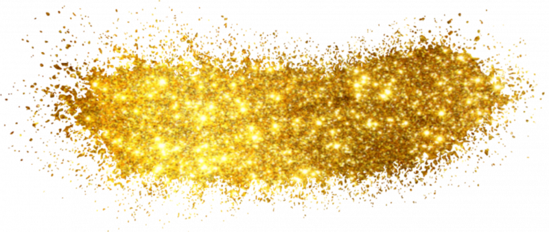 Золотая россыпь на прозрачном фоне