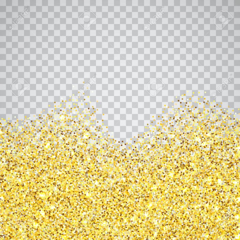 Глиттер золото на прозрачном фоне