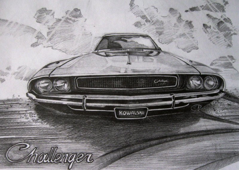 Додж Челленджер скетч