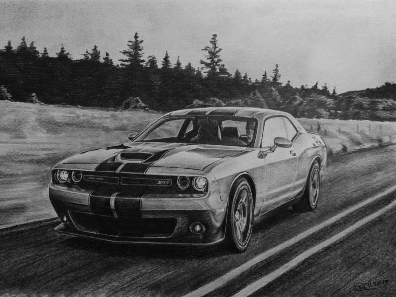 Challenger карандашом